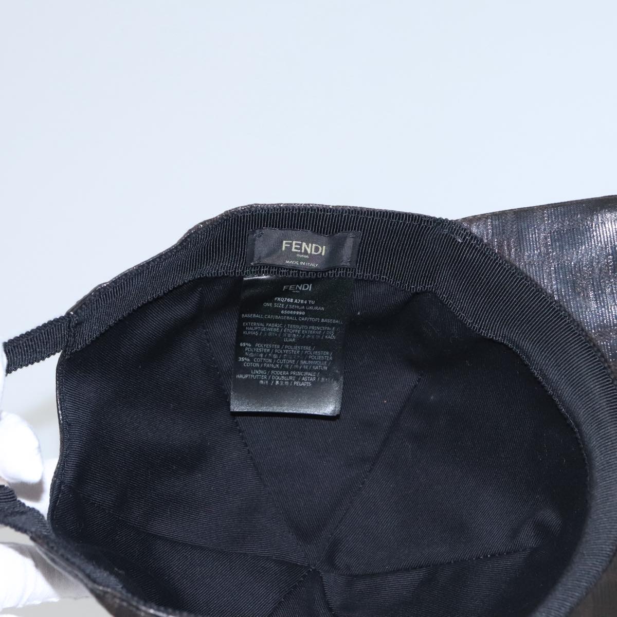 FENDI Zucca Canvas Cap Black Brown am7434