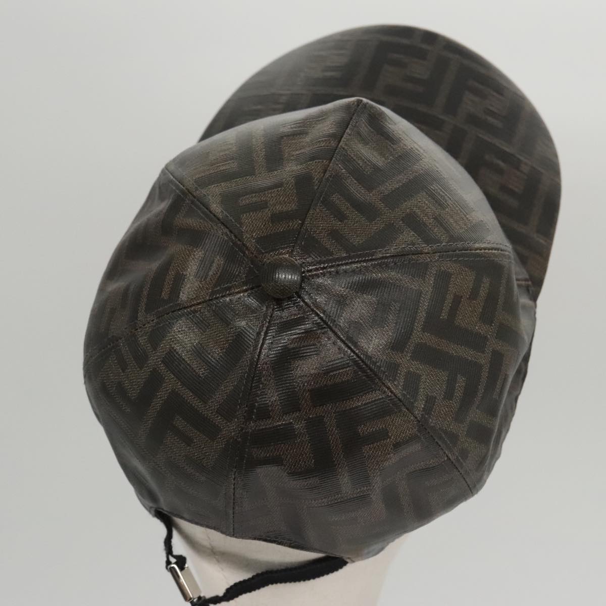 FENDI Zucca Canvas Cap Black Brown am7434