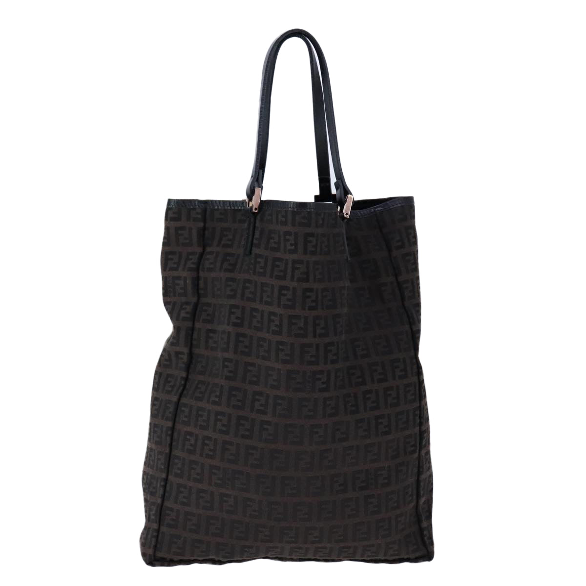 FENDI Zucchino Canvas Tote Bag Brown am7529