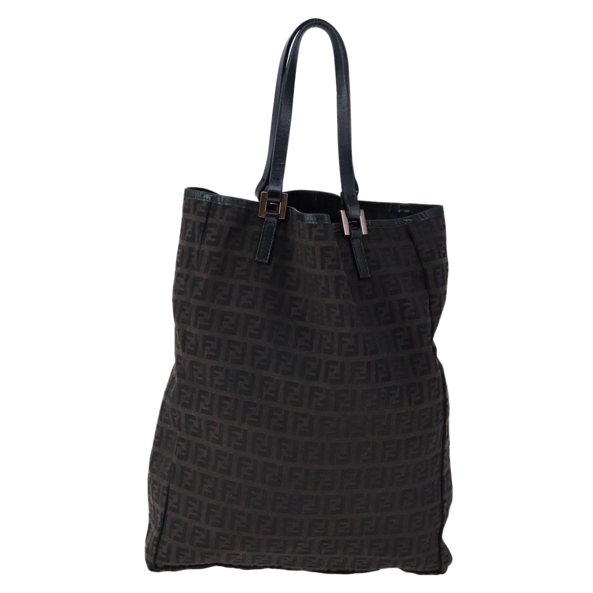 FENDI Zucchino Canvas Tote Bag Brown am7529