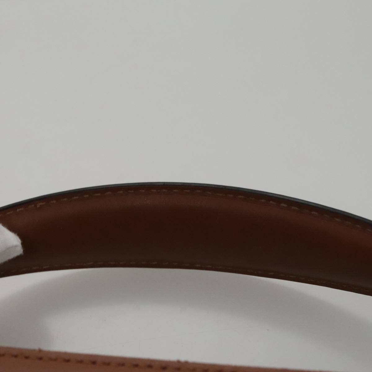 FENDI Dot Com Hand Bag Leather 2way Brown am7530