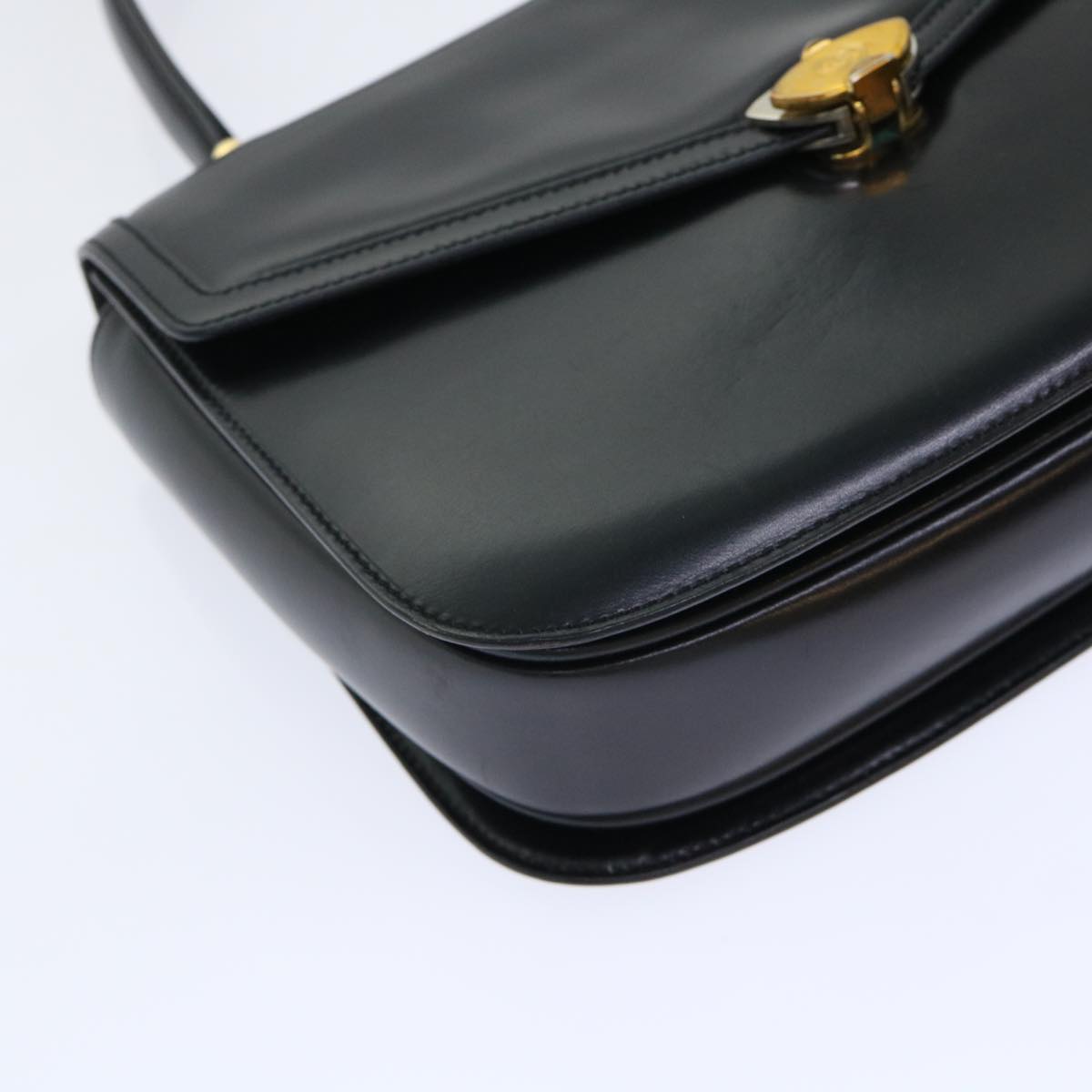 GUCCI Hand Bag Leather Black ar10018B