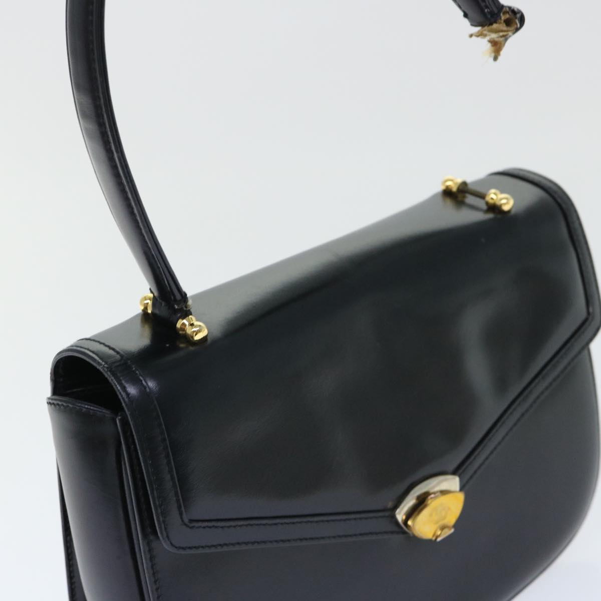 GUCCI Hand Bag Leather Black ar10018B