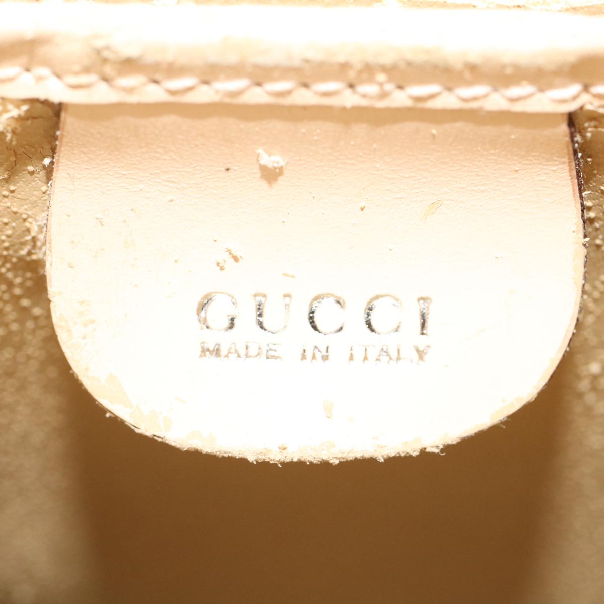 GUCCI Shoulder Bag Leather Beige ar10049B