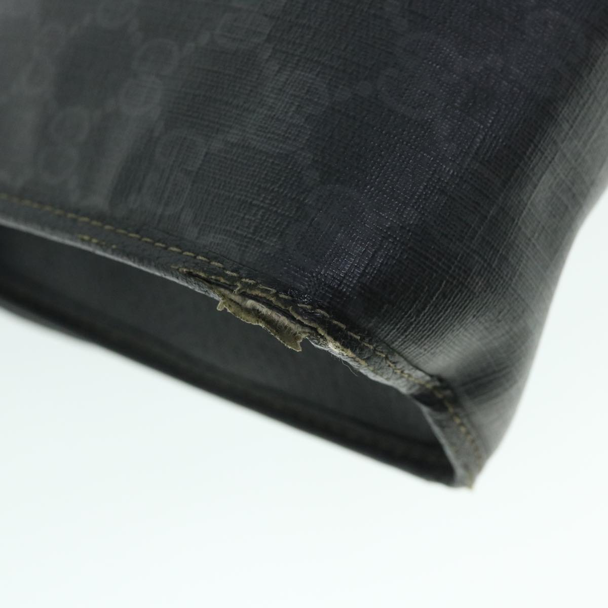 GUCCI GG Canvas Web Sherry Line Clutch Bag Black Red Green ar10175