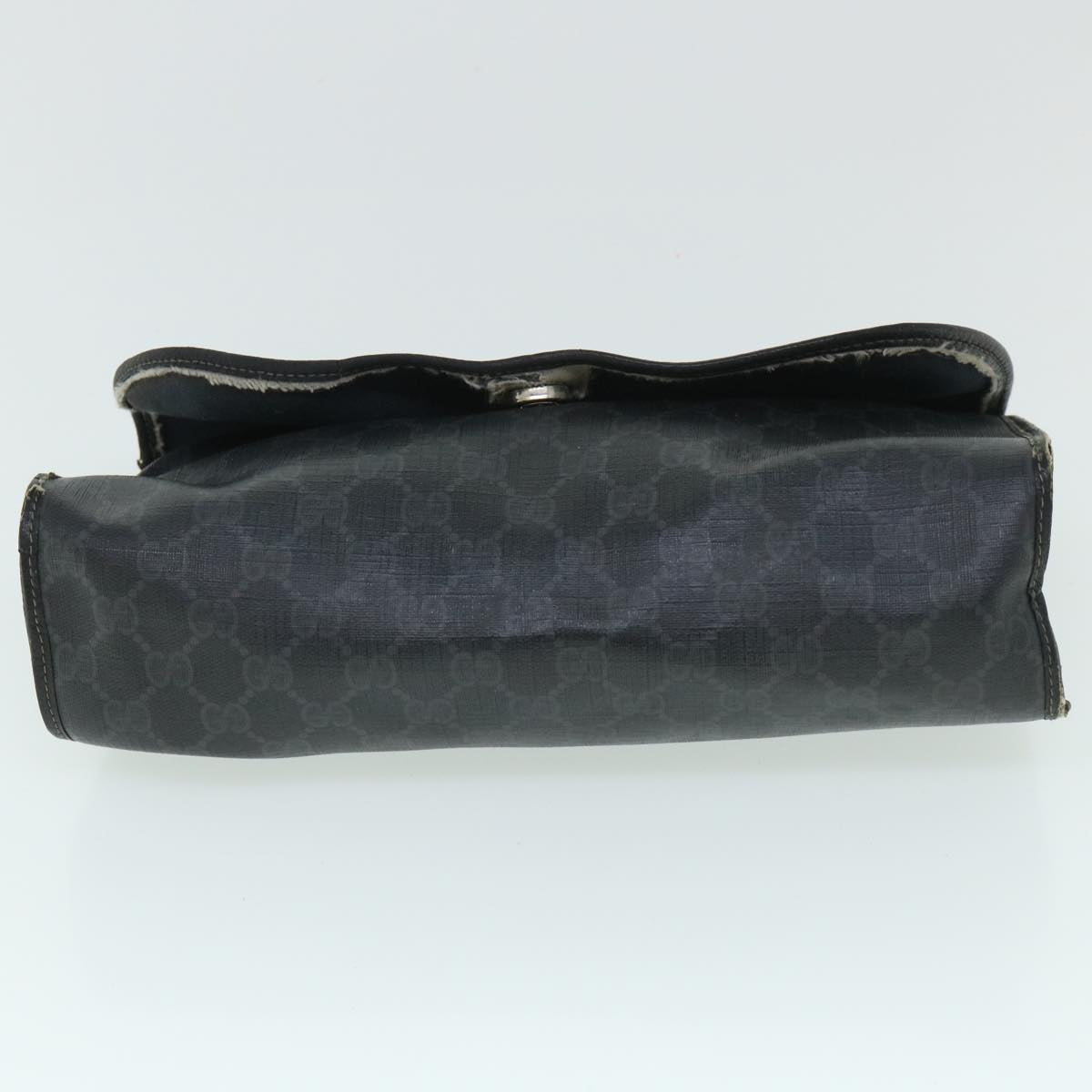 GUCCI GG Canvas Web Sherry Line Clutch Bag Black Red Green ar10175