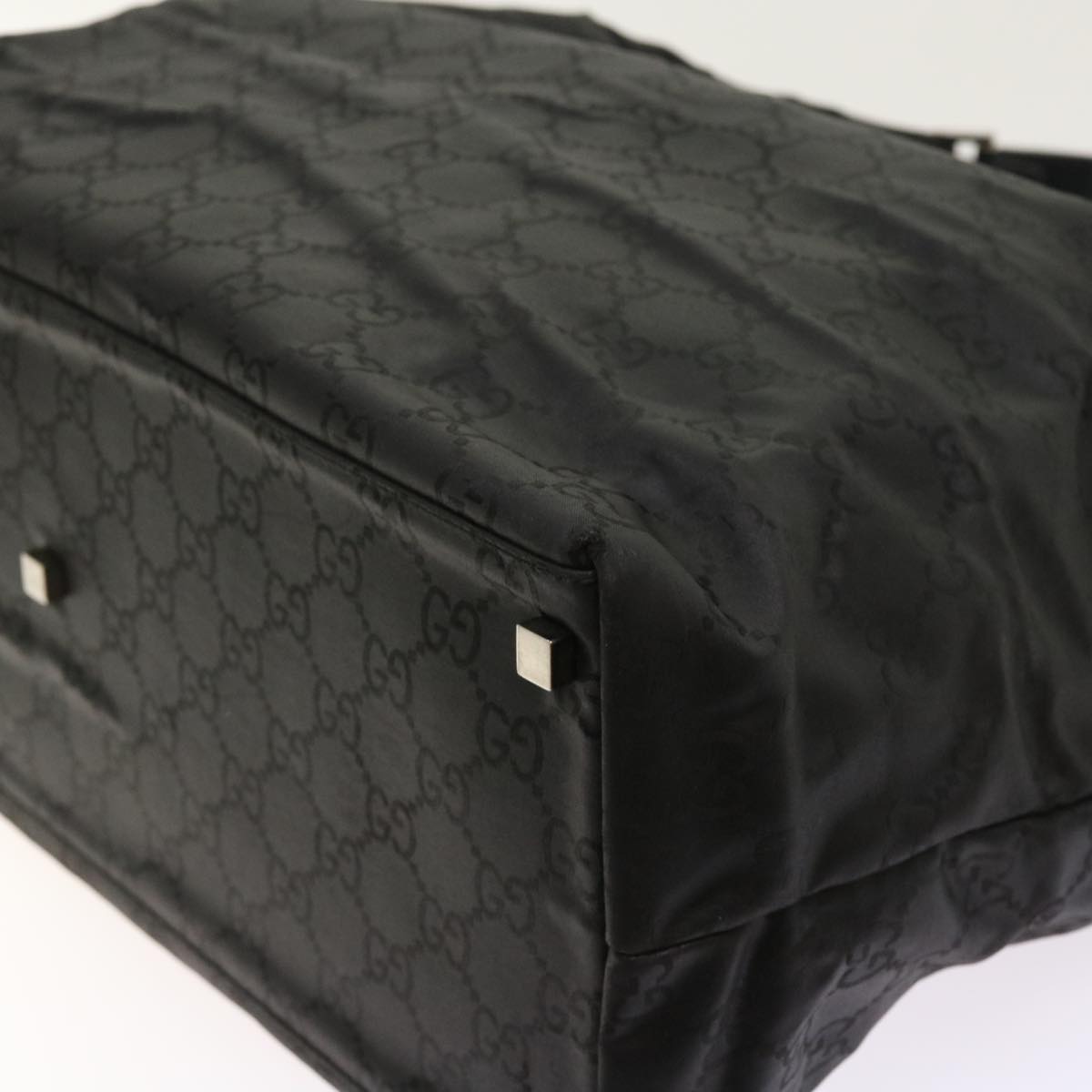 GUCCI GG Canvas Shoulder Bag Nylon Black ar10247