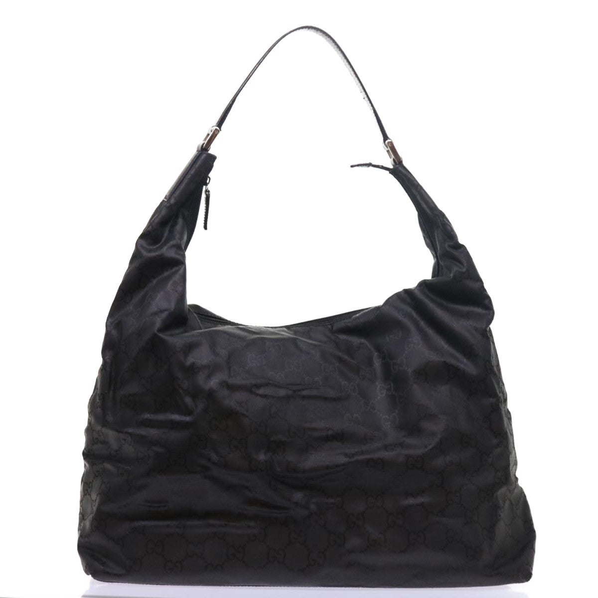 GUCCI GG Canvas Shoulder Bag Nylon Black ar10247
