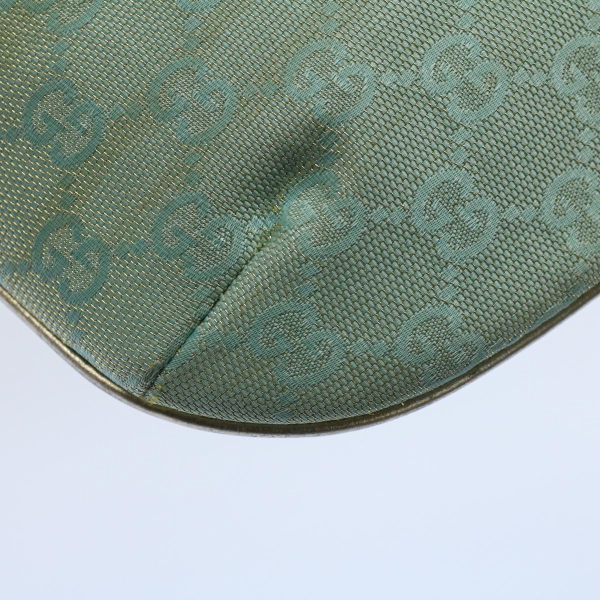 GUCCI GG Canvas Shoulder Bag Light Blue Gold ar10312