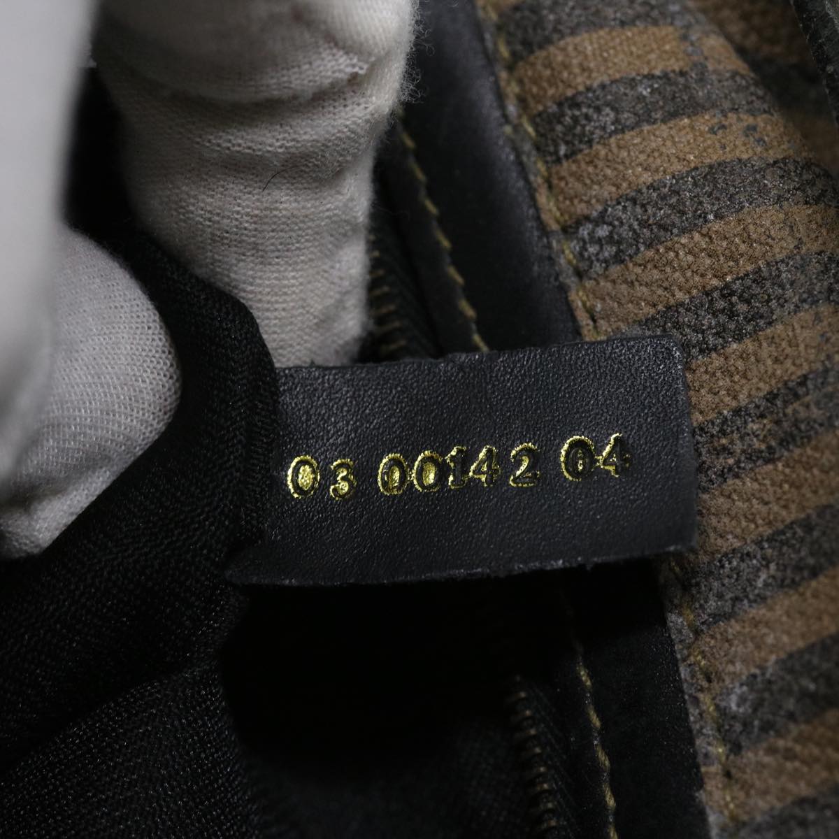 FENDI Pecan Canvas Shoulder Bag Brown ar10375B