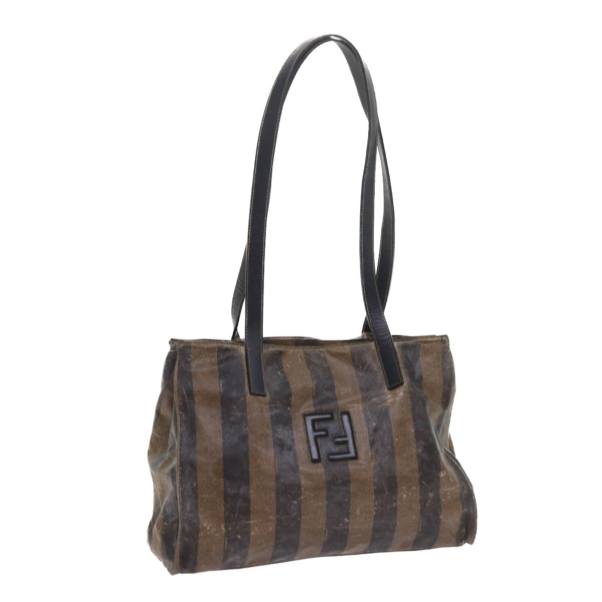 FENDI Pecan Canvas Shoulder Bag Coated Canvas Brown ar10390B