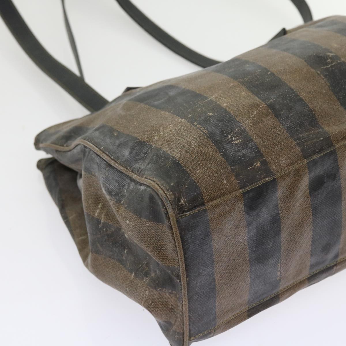 FENDI Pecan Canvas Shoulder Bag Coated Canvas Brown ar10390B