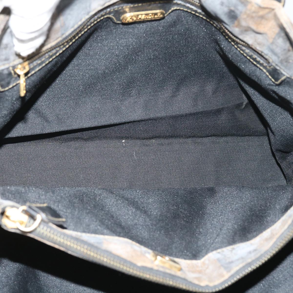 FENDI Pecan Canvas Shoulder Bag Coated Canvas Brown ar10390B