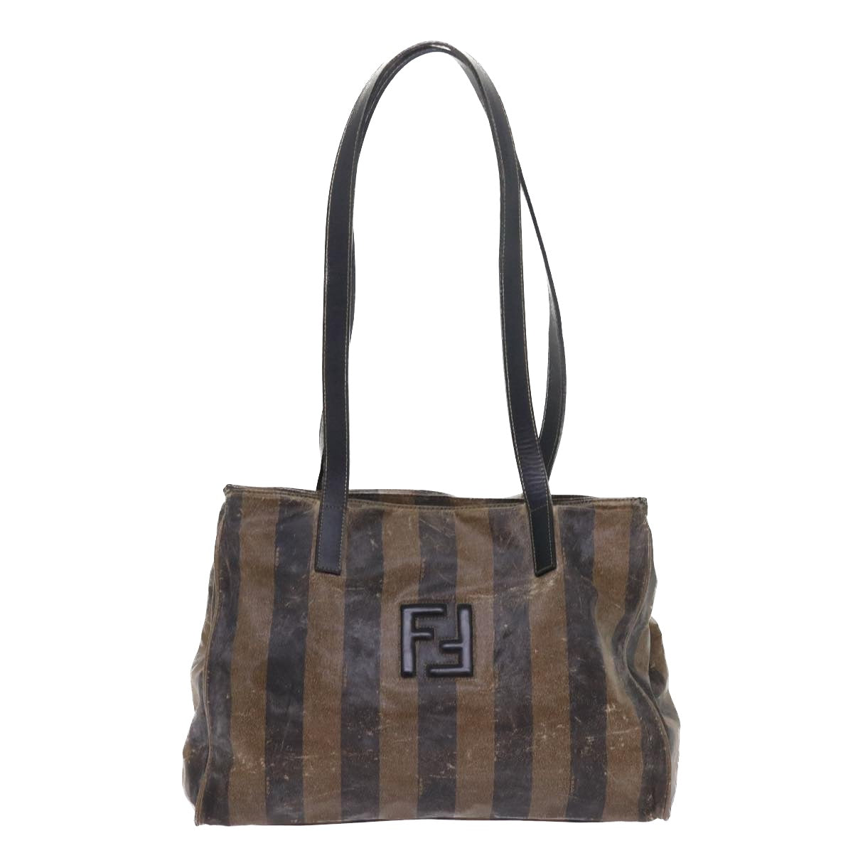 FENDI Pecan Canvas Shoulder Bag Coated Canvas Brown ar10390B