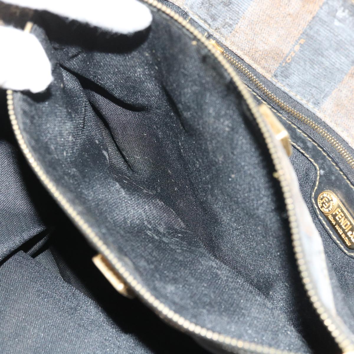 FENDI Pecan Canvas Shoulder Bag Coated Canvas Brown ar10390B
