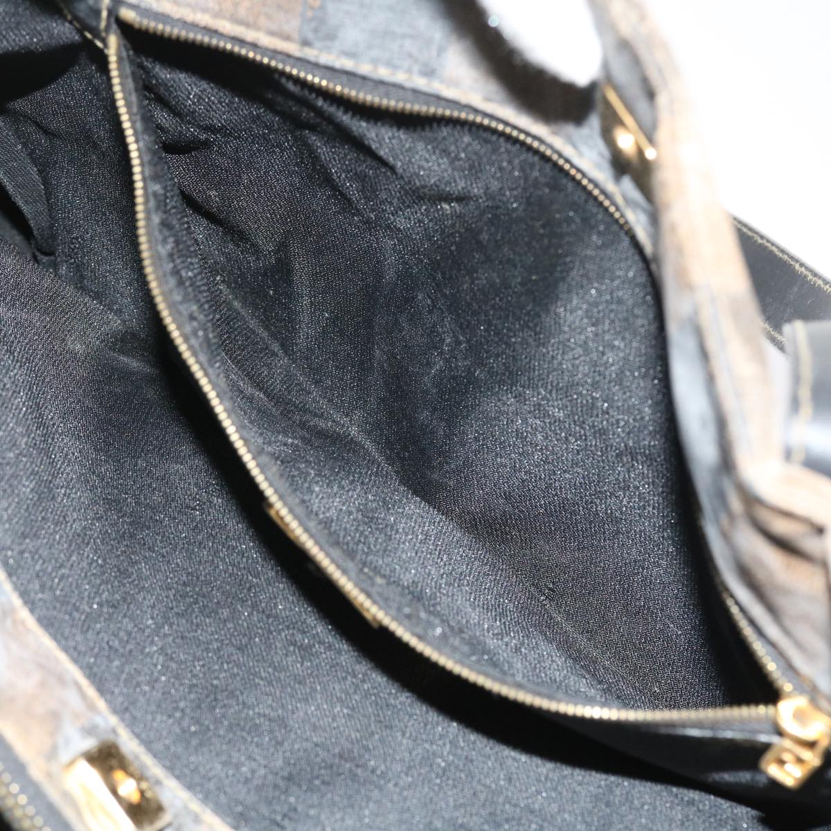 FENDI Pecan Canvas Shoulder Bag Coated Canvas Brown ar10390B