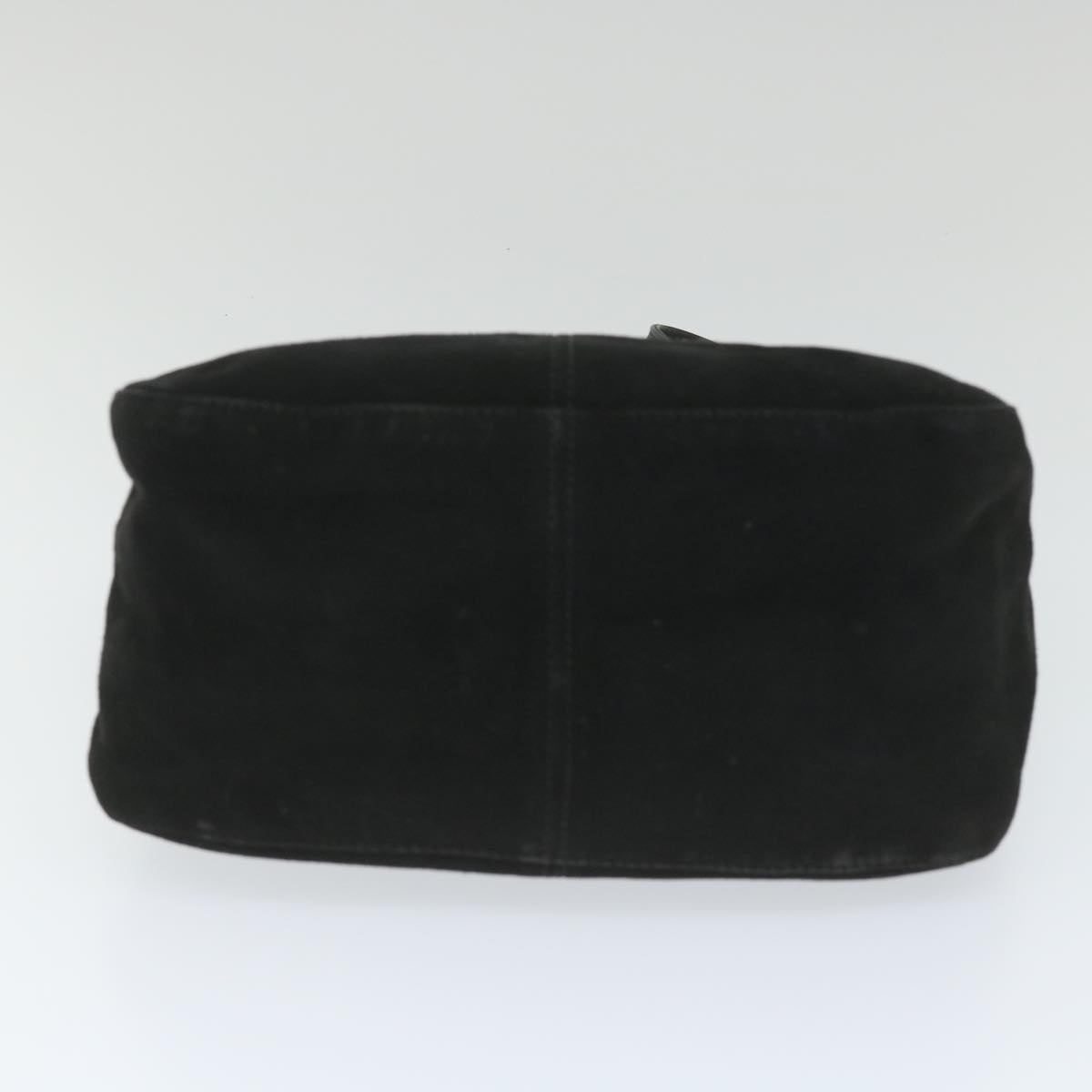 Gianni Versace Mamma Baguette Shoulder Bag Suede Black ar10398