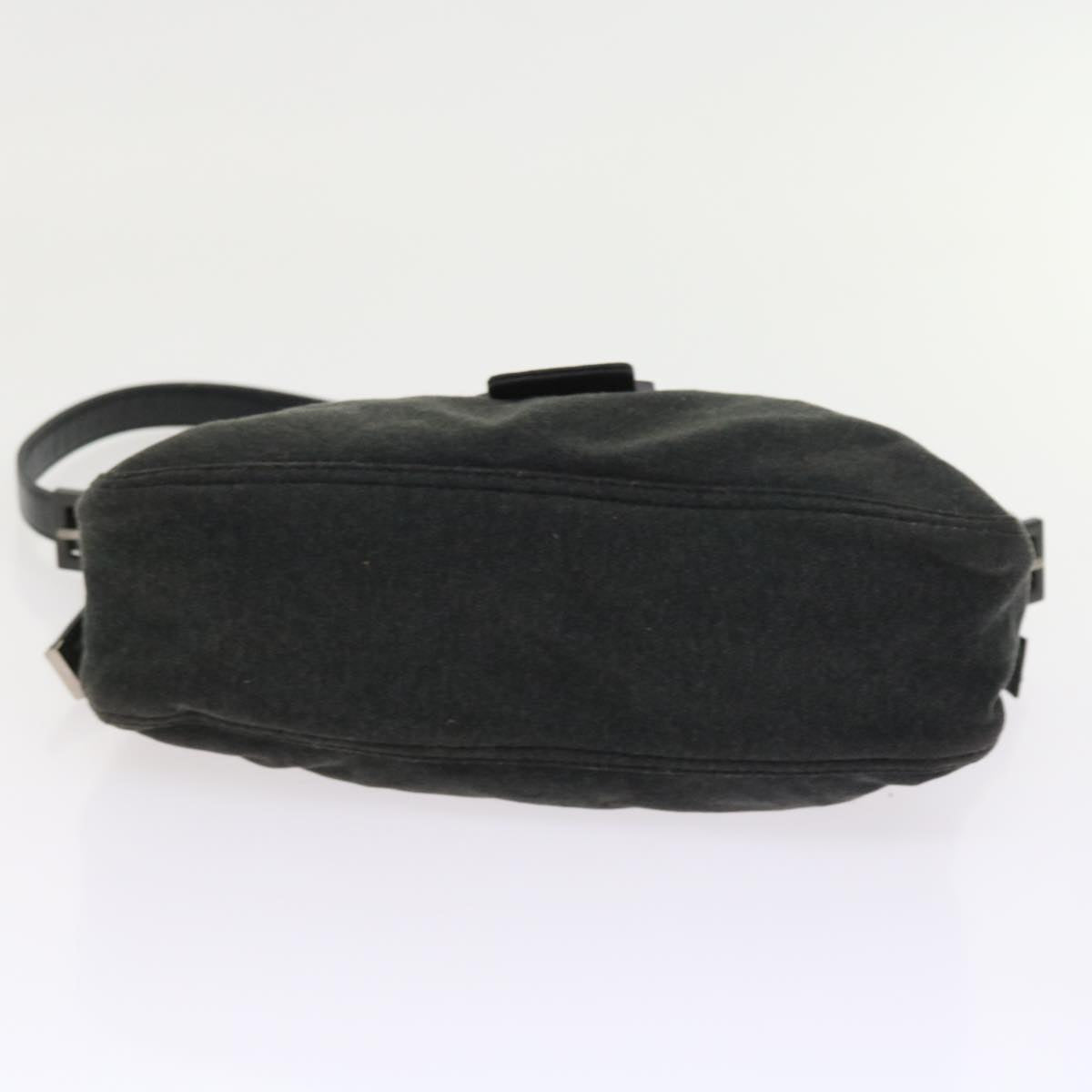 FENDI Mamma Baguette Shoulder Bag Canvas Gray ar10408