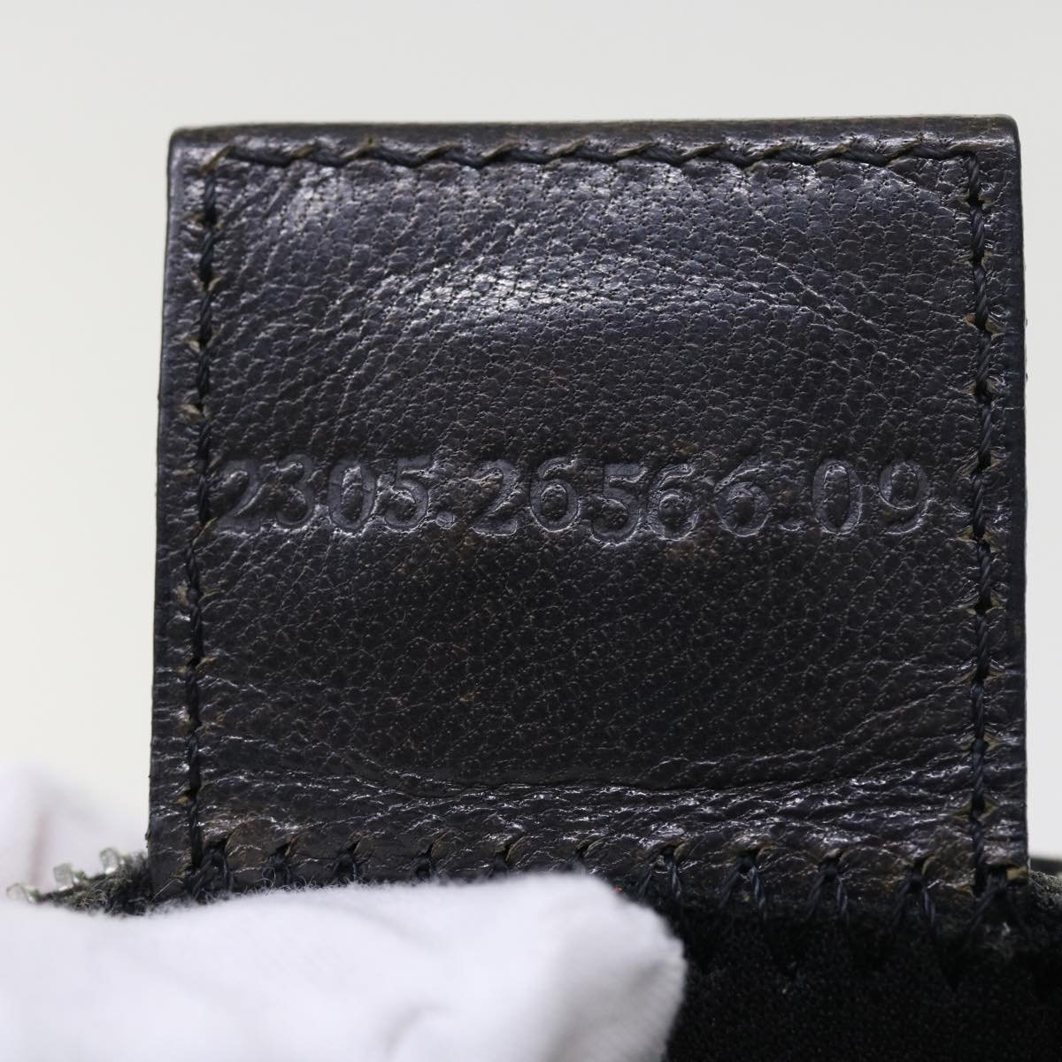 FENDI Mamma Baguette Shoulder Bag Canvas Gray ar10408