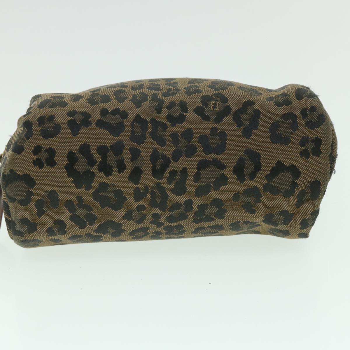 FENDI Leopard Pouch Canvas Brown ar10418