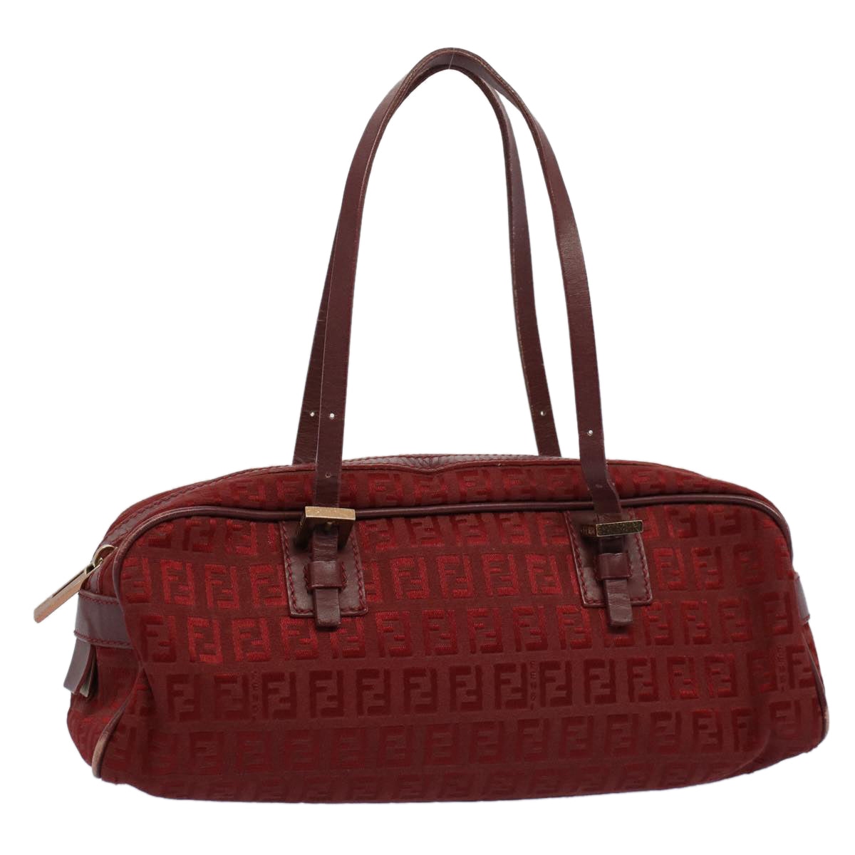 FENDI Zucchino Canvas Hand Bag Red ar10594B