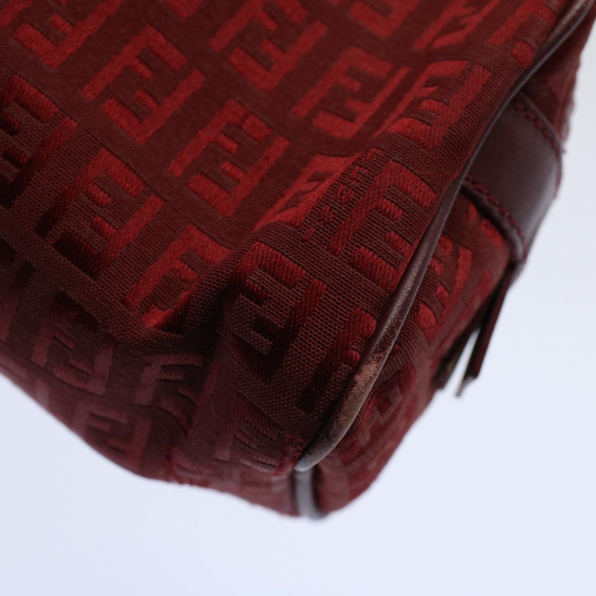 FENDI Zucchino Canvas Hand Bag Red ar10594B