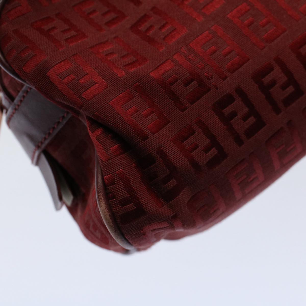 FENDI Zucchino Canvas Hand Bag Red ar10594B