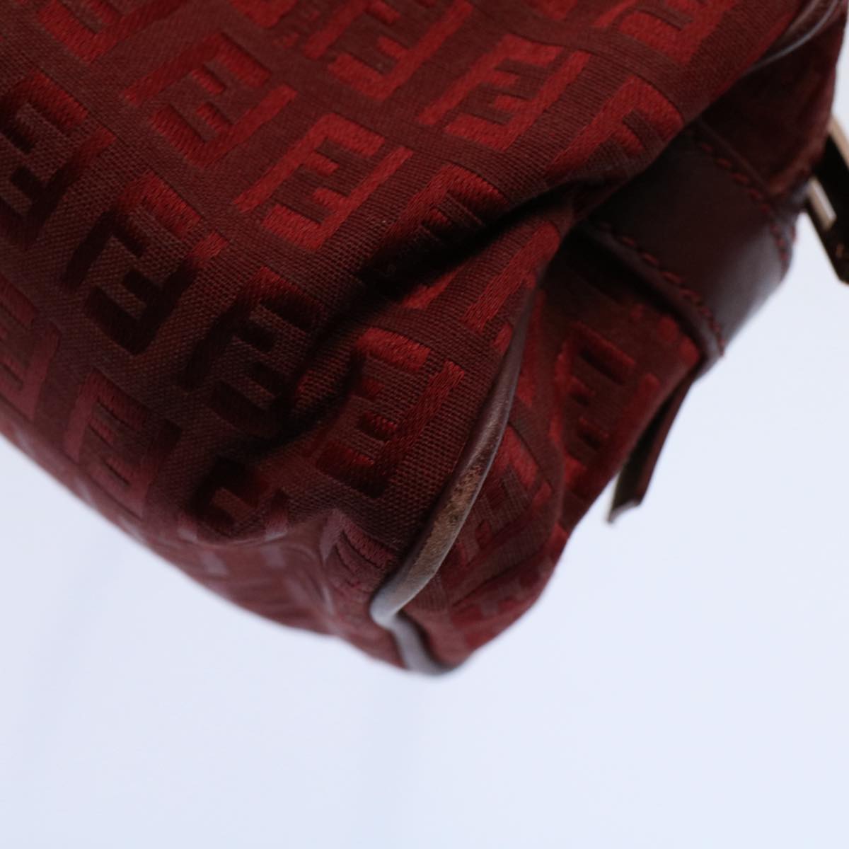 FENDI Zucchino Canvas Hand Bag Red ar10594B