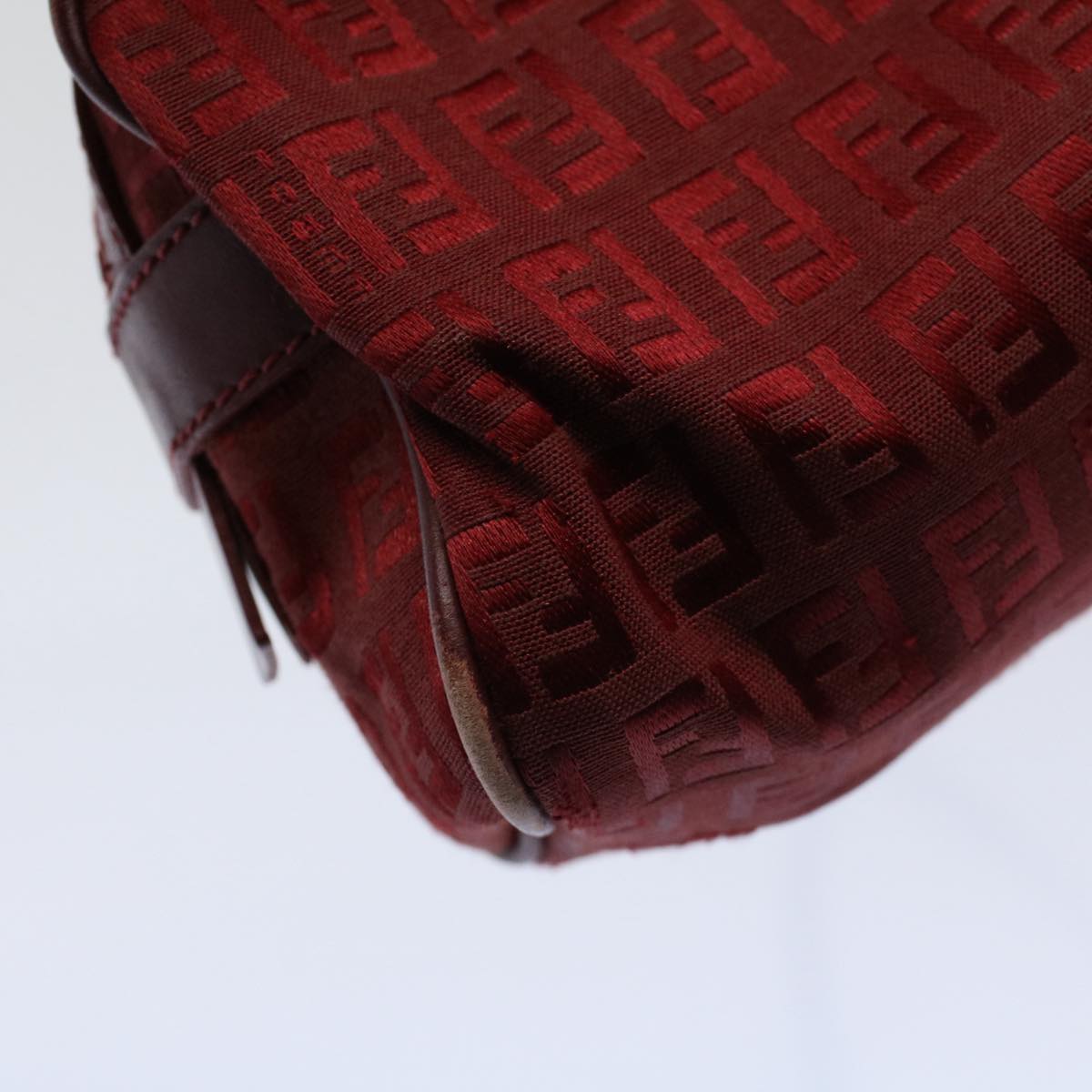 FENDI Zucchino Canvas Hand Bag Red ar10594B