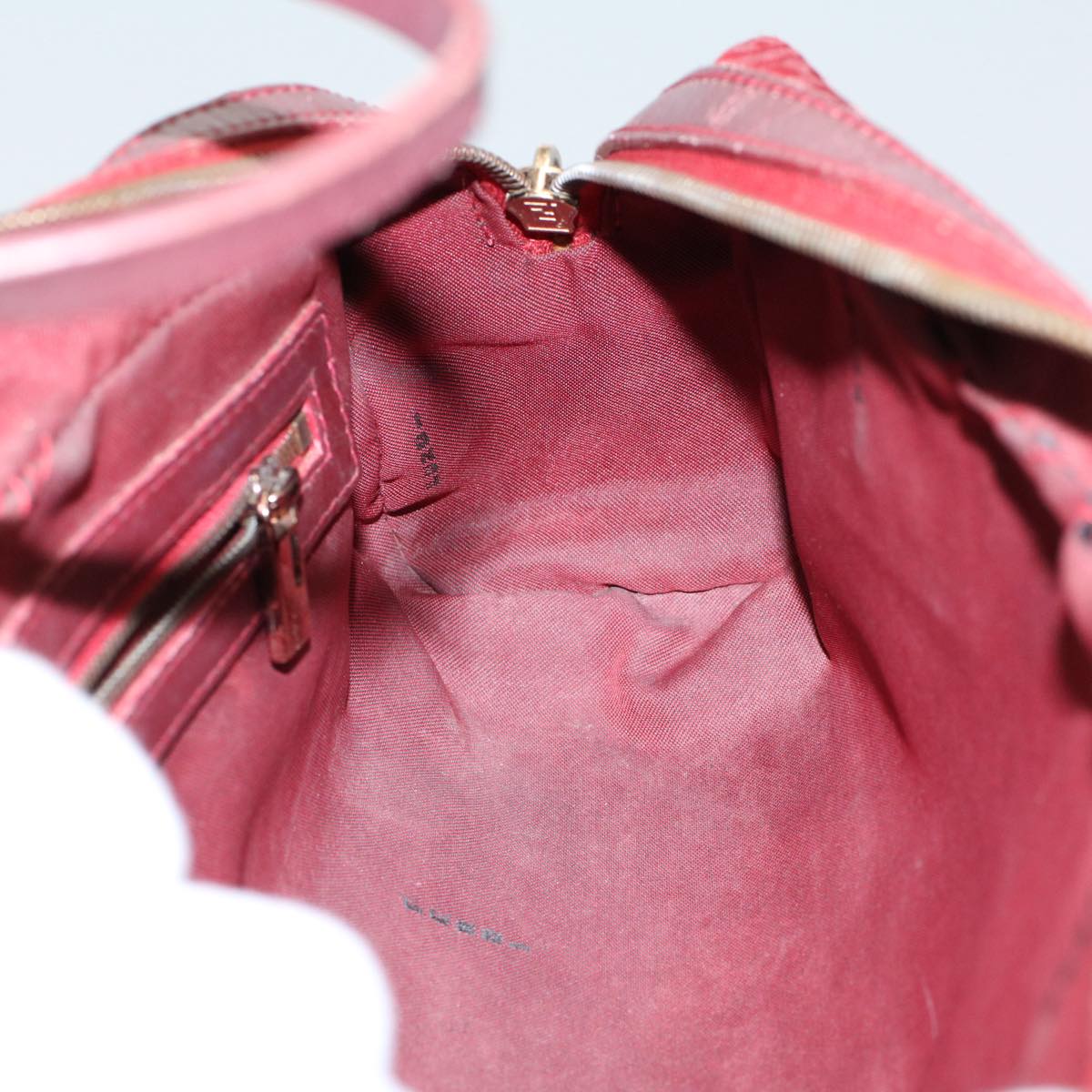 FENDI Zucchino Canvas Hand Bag Red ar10594B