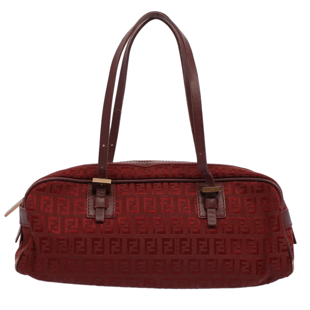 FENDI Zucchino Canvas Hand Bag Red ar10594B