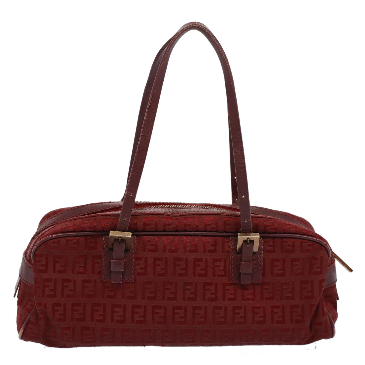 FENDI Zucchino Canvas Hand Bag Red ar10594B