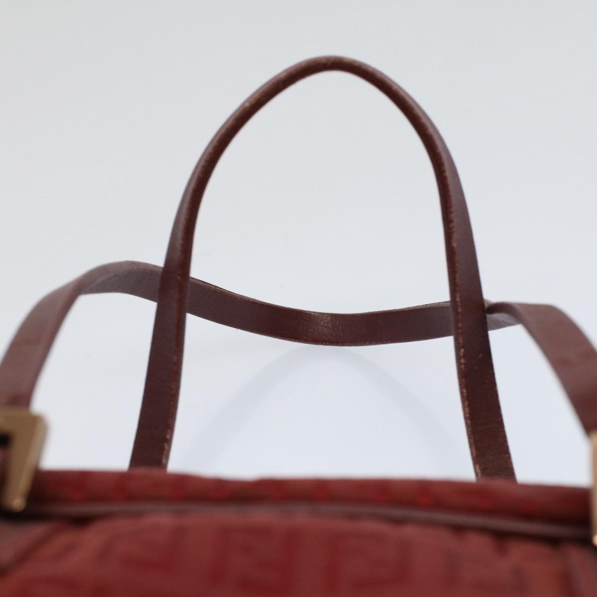 FENDI Zucchino Canvas Hand Bag Red ar10594B