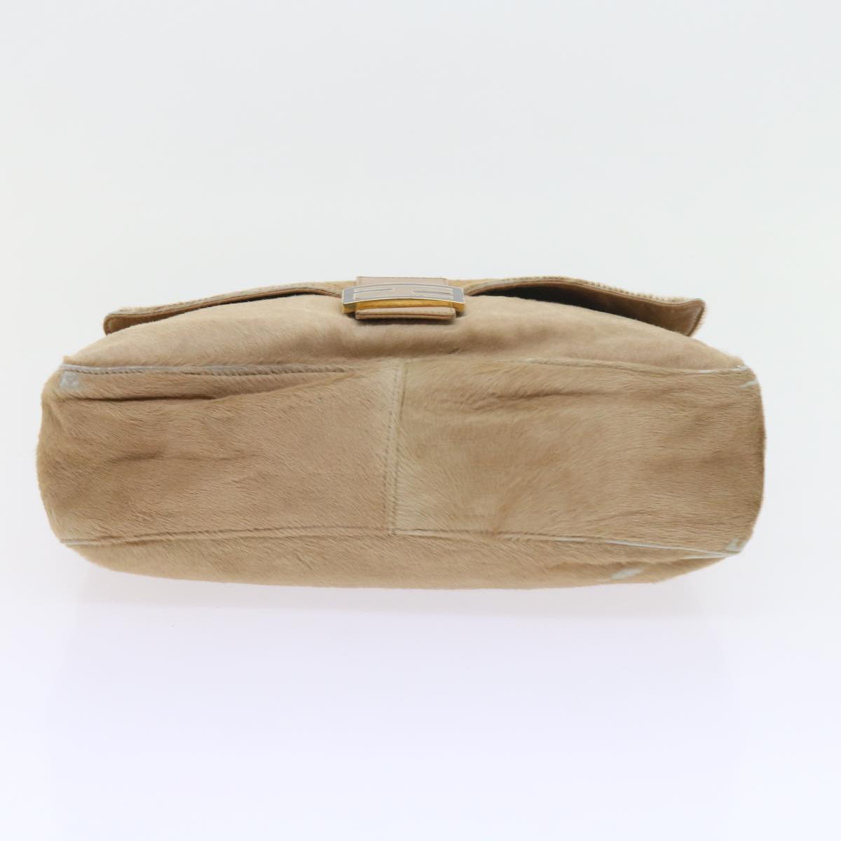 FENDI Mamma Baguette Shoulder Bag Harako leather Beige ar10608B