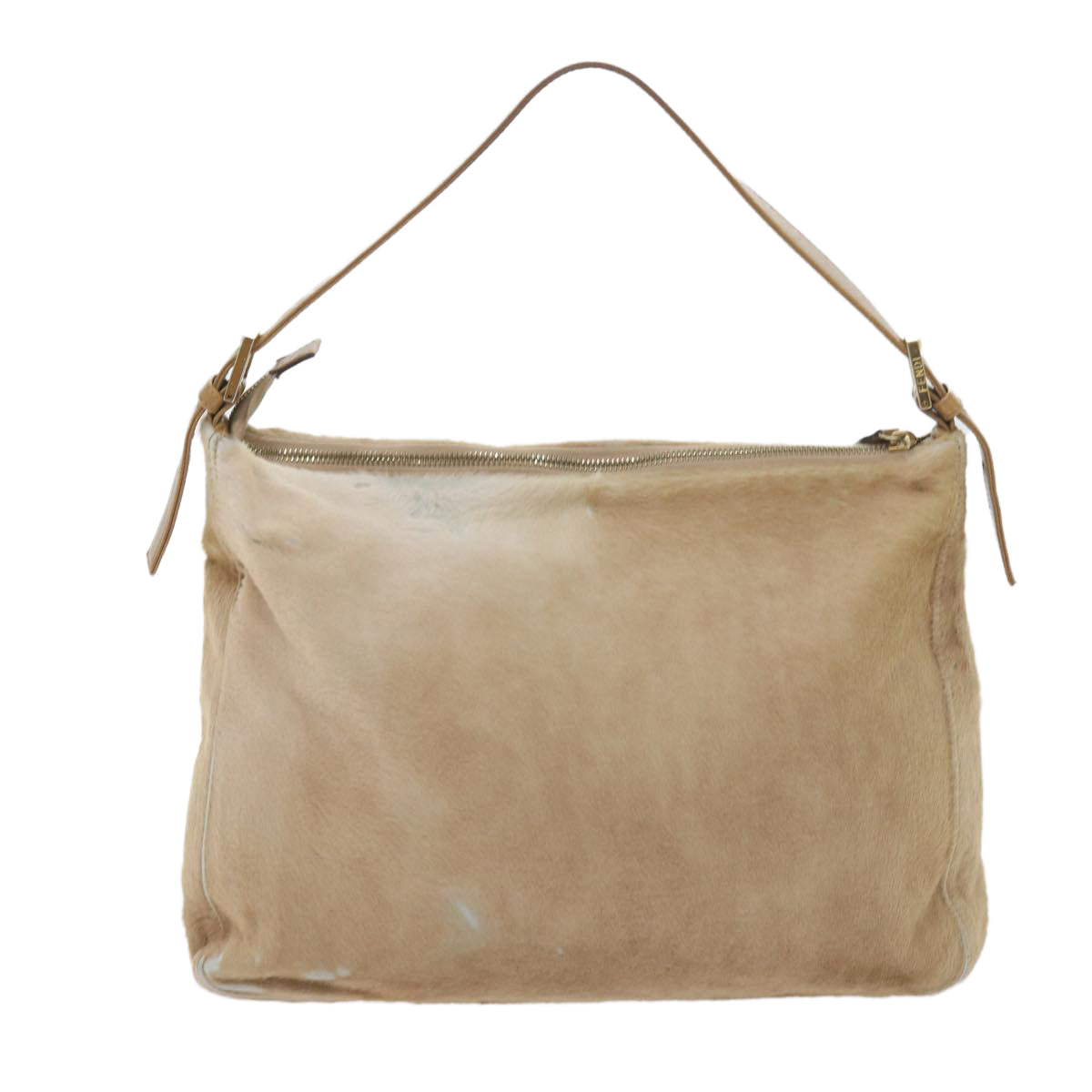FENDI Mamma Baguette Shoulder Bag Harako leather Beige ar10608B