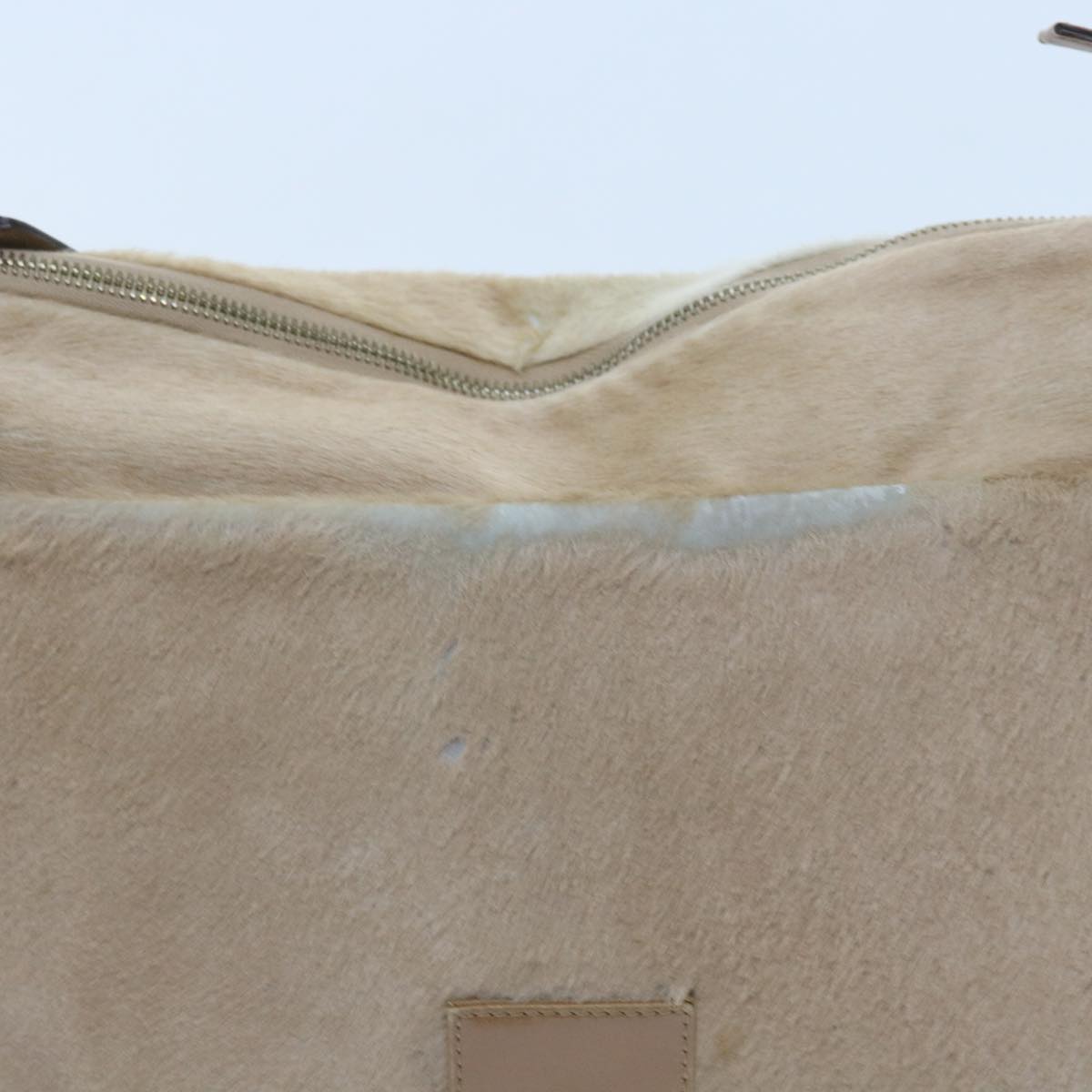 FENDI Mamma Baguette Shoulder Bag Harako leather Beige ar10608B