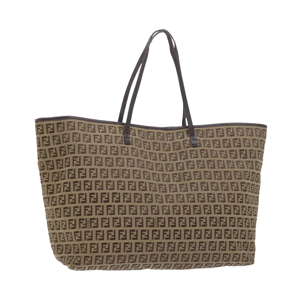 FENDI Zucchino Canvas Tote Bag Beige ar10650