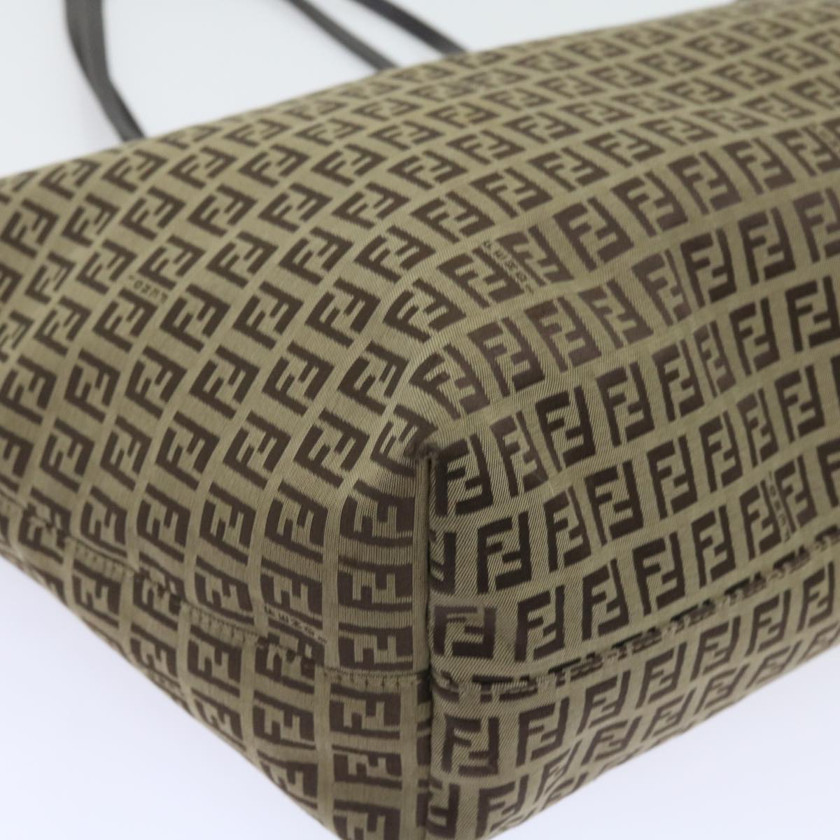 FENDI Zucchino Canvas Tote Bag Beige ar10650