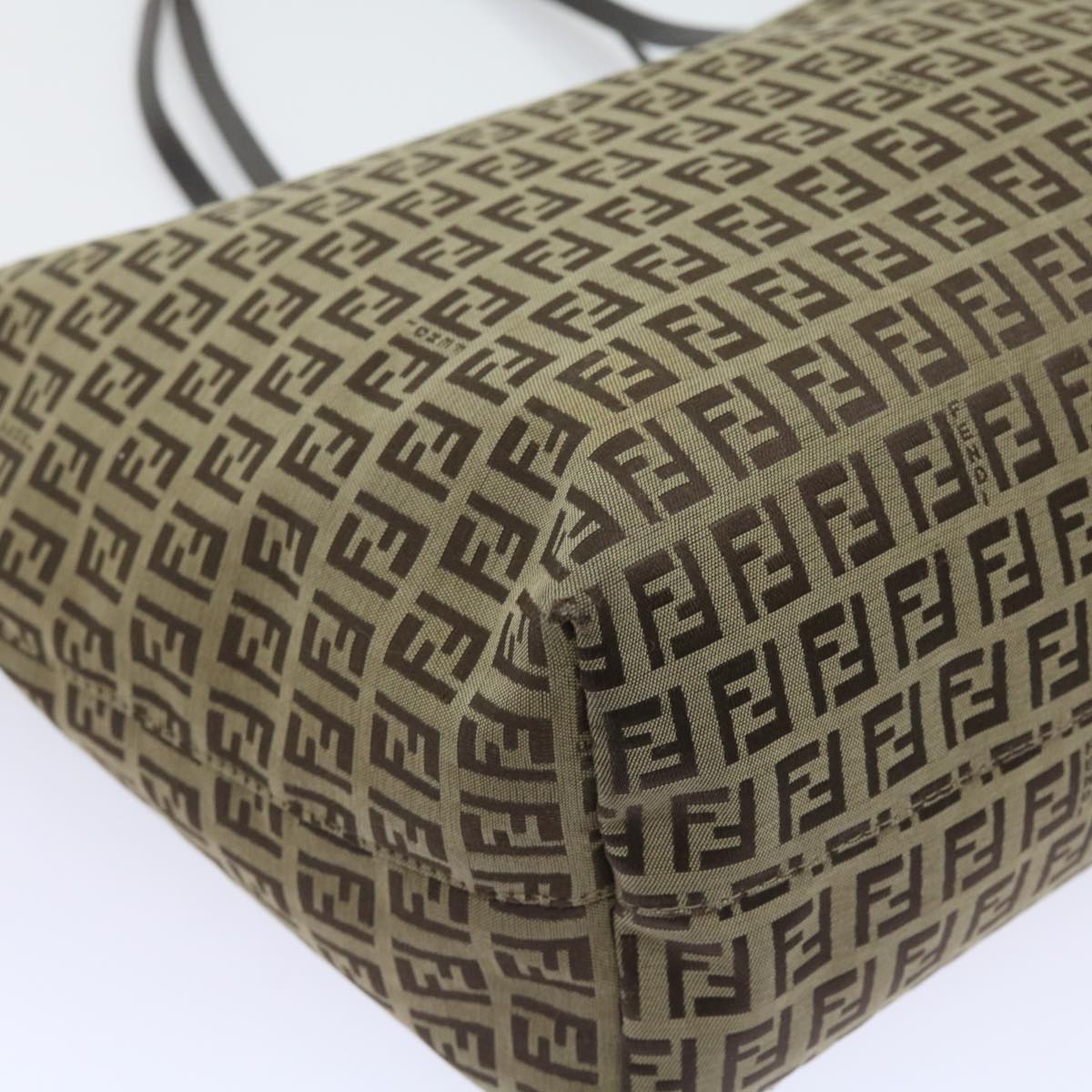 FENDI Zucchino Canvas Tote Bag Beige ar10650