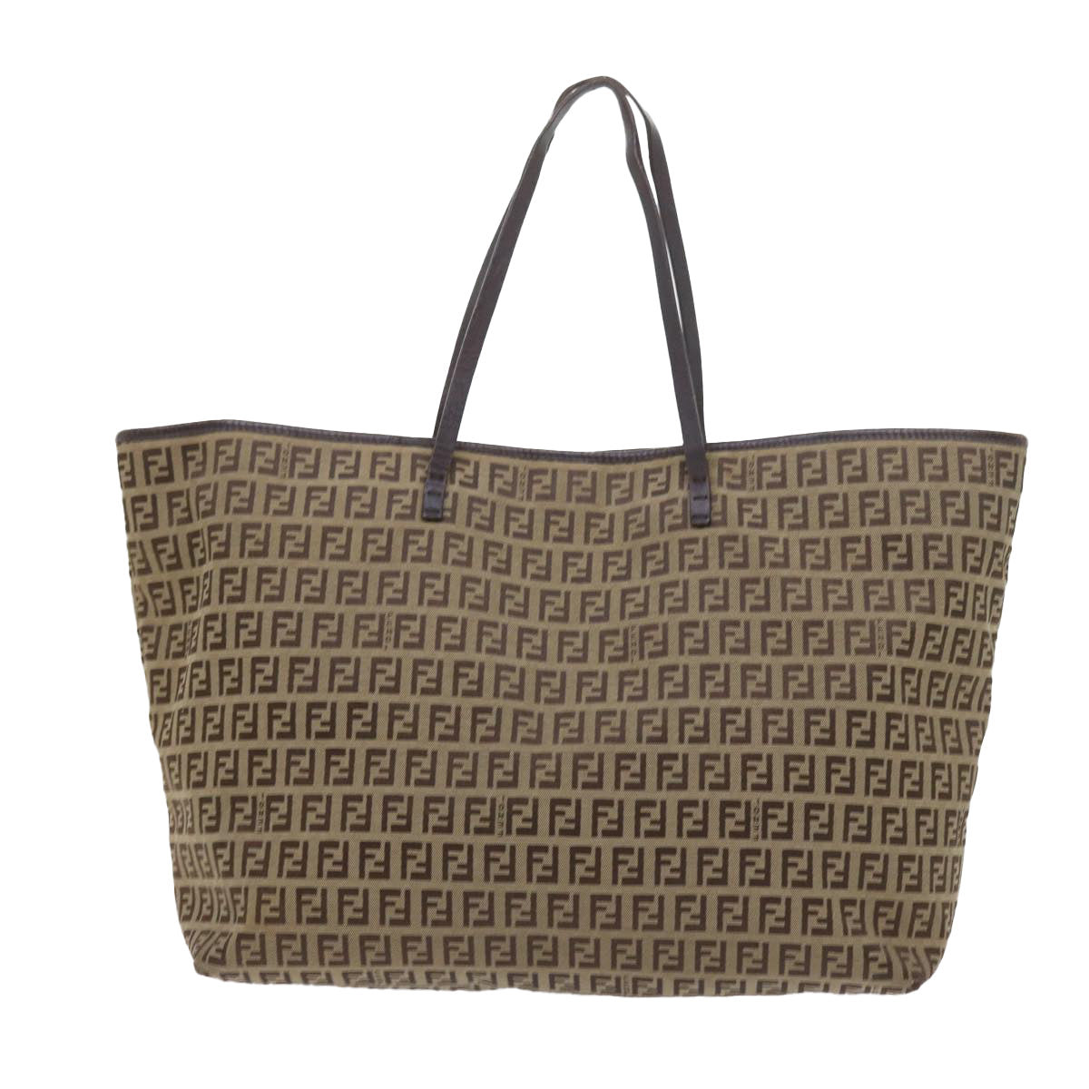 FENDI Zucchino Canvas Tote Bag Beige ar10650