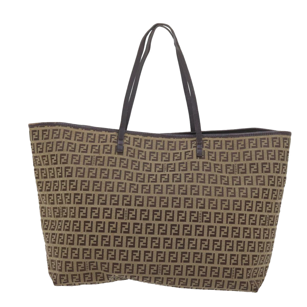 FENDI Zucchino Canvas Tote Bag Beige ar10650