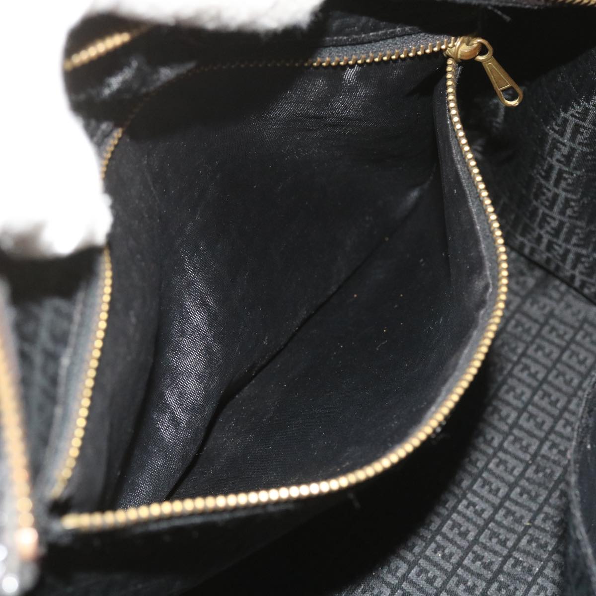FENDI Hand Bag Leather Black ar10655