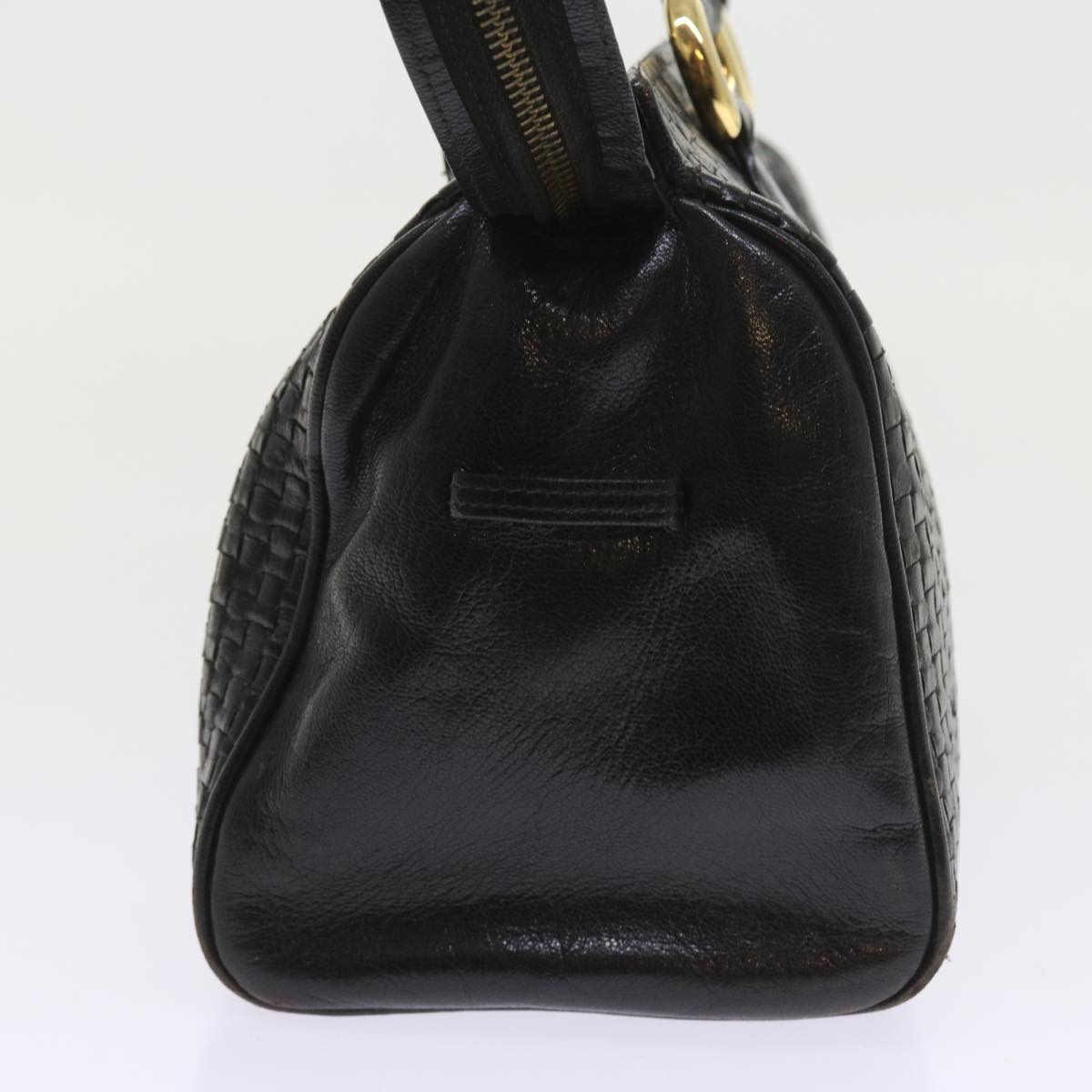 FENDI Hand Bag Leather Black ar10655