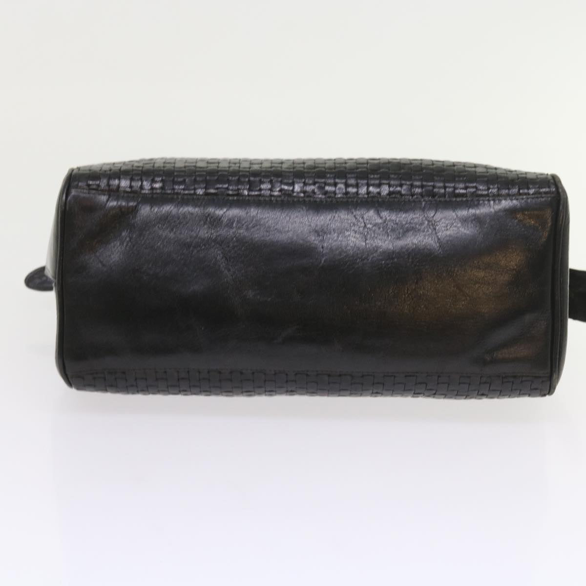 FENDI Hand Bag Leather Black ar10655