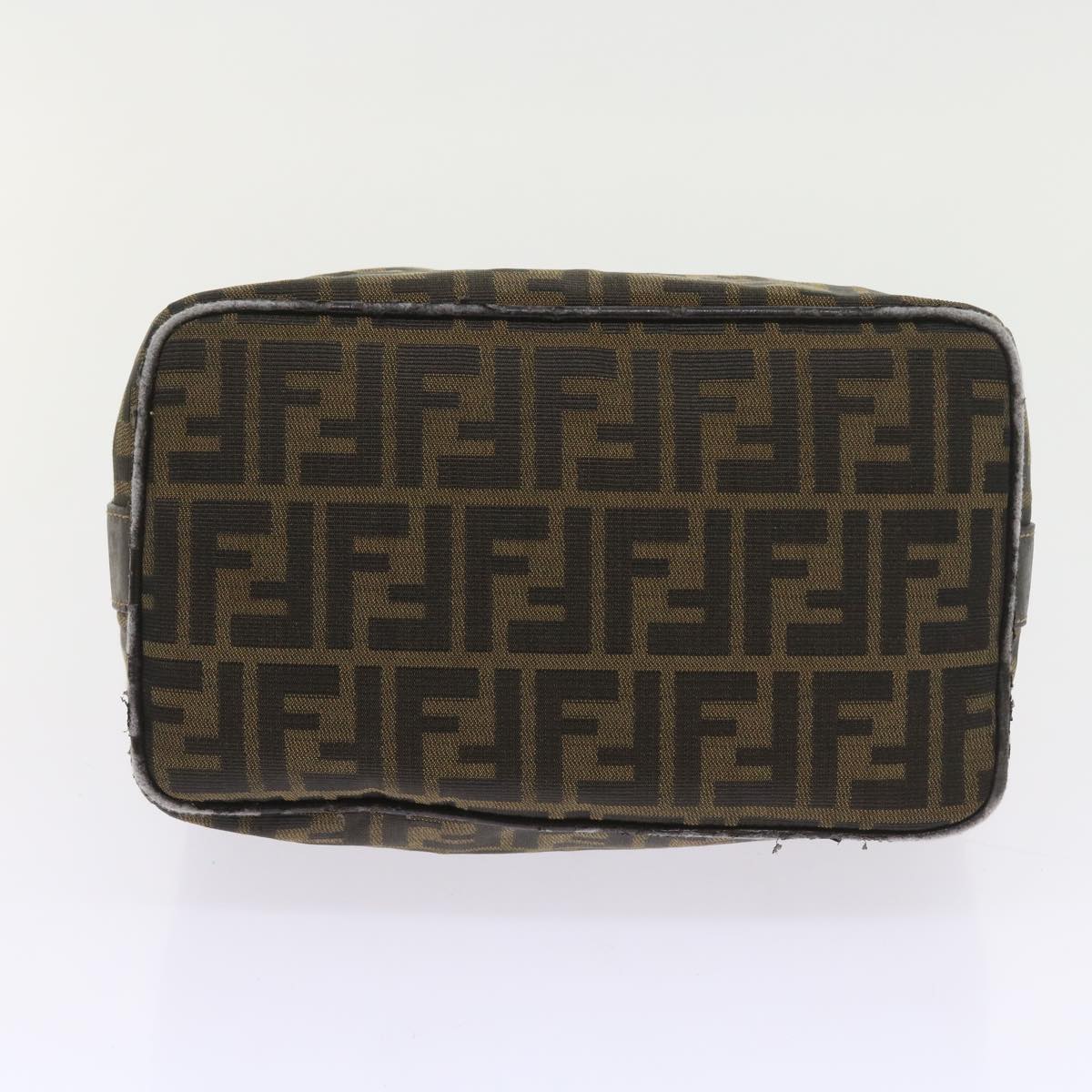 FENDI Zucca Canvas Hand Bag Black Brown 2111 26348 088 ar10671