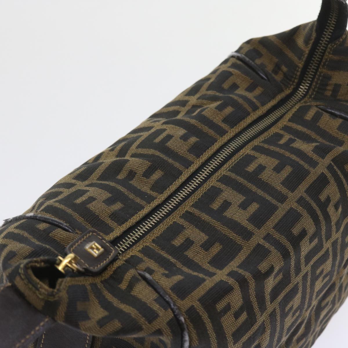 FENDI Zucca Canvas Hand Bag Black Brown 2111 26348 088 ar10671