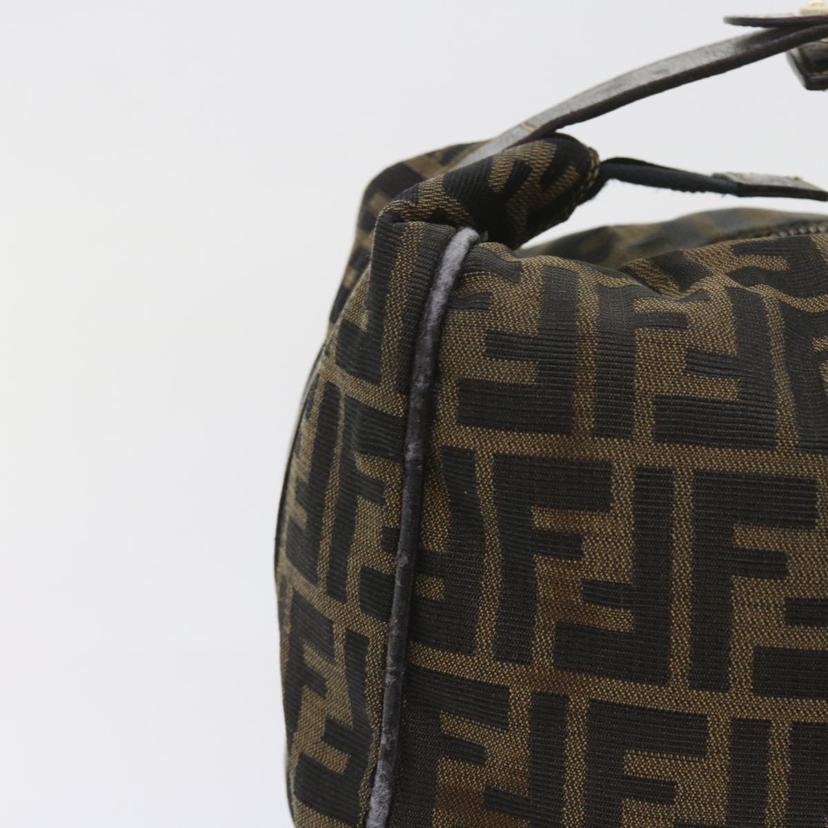 FENDI Zucca Canvas Hand Bag Black Brown 2111 26348 088 ar10671