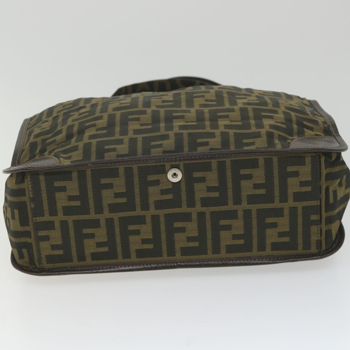 FENDI Zucca Canvas Hand Bag Black Brown 2321 26555 098 ar10692