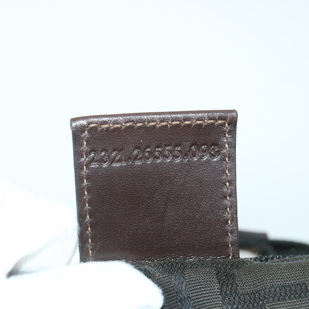 FENDI Zucca Canvas Hand Bag Black Brown 2321 26555 098 ar10692