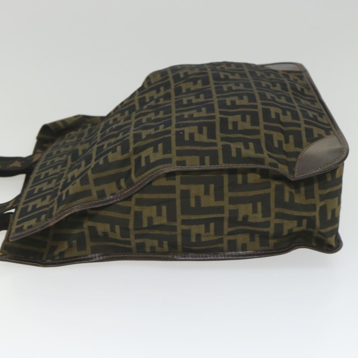 FENDI Zucca Canvas Hand Bag Black Brown 2321 26555 098 ar10692